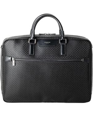 Serapian Zip-Up Slim Briefcase - Black