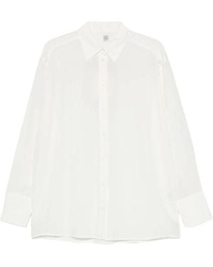 TOTEME Silk Crepe Shirt - White