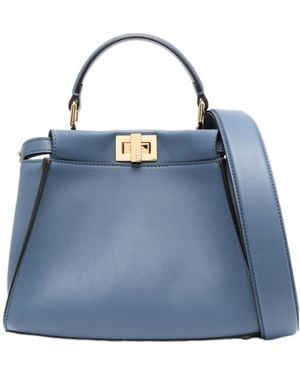 Fendi Peekaboo Mini Shoulder Bag - Blue