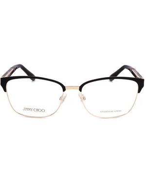 Jimmy Choo Eyewear Rectangle Frame Glasses - Metallic