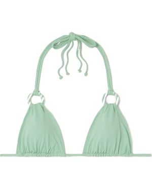 Marysia Swim Embellished Triangle Bikini Top - Green