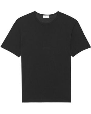 Saint Laurent Crewneck Short-Sleeved T-Shirt - Black