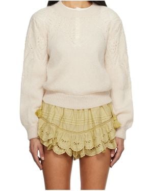 Isabel Marant Openwork Long-Sleeved Sweater - Natural