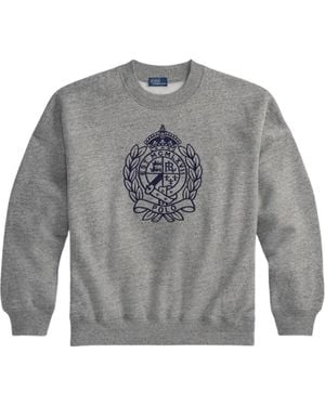 Polo Ralph Lauren Crest-Embroidered Sweatshirt - Gray