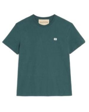 Valentino Vlogo Embroidered Crewneck T-Shirt - Green