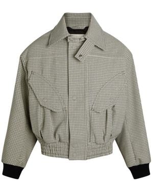Dries Van Noten Houndstooth Jacket - Gray