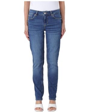 Liu Jo Bottom Up Distressed Skinny Jeans - Blue