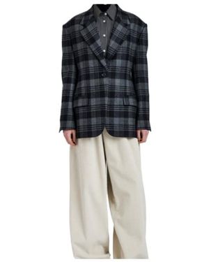 Proenza Schouler Checked Wool Blazer - Black