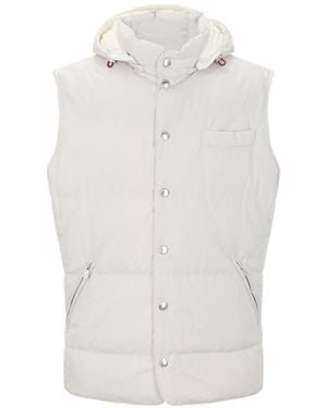 Brunello Cucinelli Sleeveless Padded Jacket - White