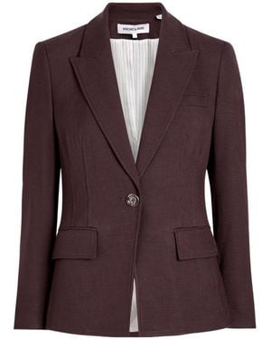 Veronica Beard Isaac Fitted Woven Blazer - Purple