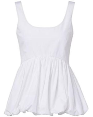 Rohe Peplum Cotton Poplin Top - White