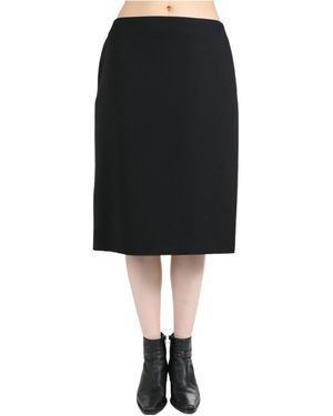 The Row Split Zipper Skirt - Black