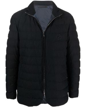Giorgio Armani Padded Zip-Up Down Jacket - Black