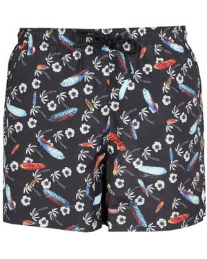 Marcelo Burlon County Of Milan Drawstring Swim Shorts - Blue