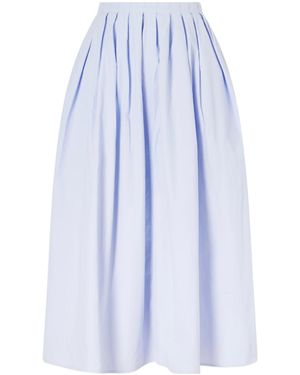 Proenza Schouler High-Waisted Cotton Skirt - Blue