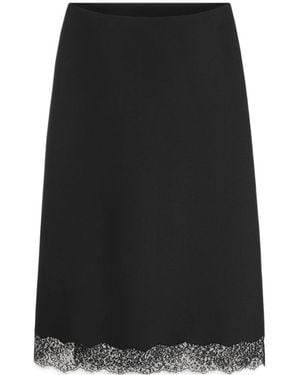 Dior Midi-Length Straight Skirt - Black