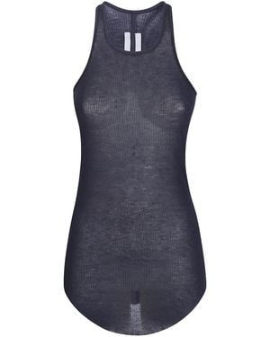 Rick Owens Round Neck Sleeveless Vest - Blue