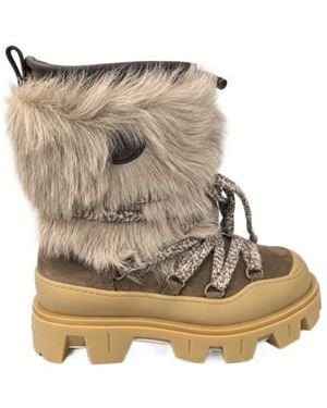 Moncler Chunky Lug Sole Short Boots - Natural