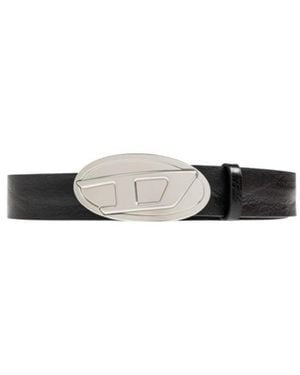 DIESEL Metal Buckle Belt - White