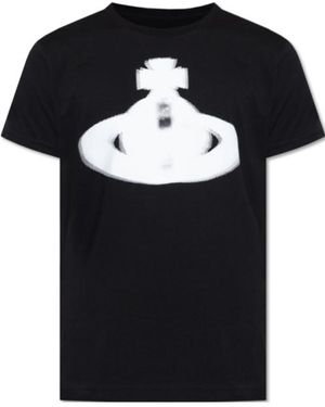 Vivienne Westwood Orb Printed Crewneck T-Shirt - Black