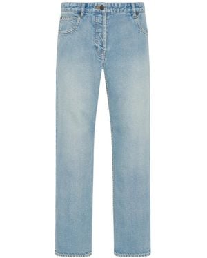The Row Mid-Rise Straight-Leg Jeans - Blue