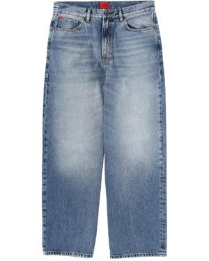 BOSS Hugo Logo Patch Straght Leg Jeans - Blue