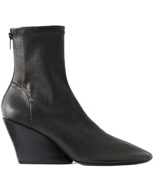 Proenza Schouler Slant Leather Ankle Boots - Black
