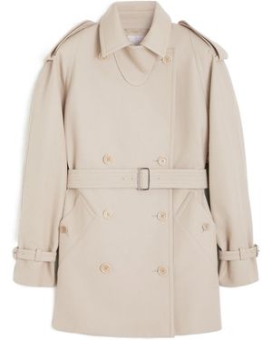Max Mara Short Cotton Duster Coat - Natural