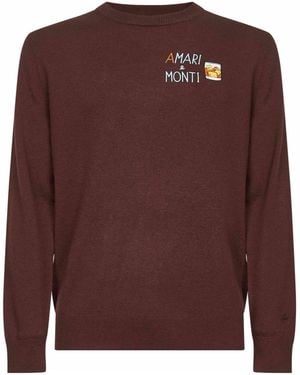 MC2 Saint Barth Embroidered Crewneck Jumper - Brown