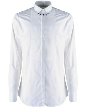 Neil Barrett Printed Detail Design Classic Shirt - White