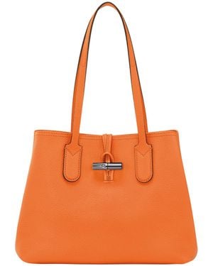 Longchamp Double Handle And One Shoulder Bag - Orange