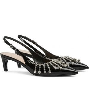 Gucci 45Mm Guinevere Chain Detail Pumps - White
