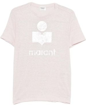 Isabel Marant Zewel Logo-Print T-Shirt - Pink