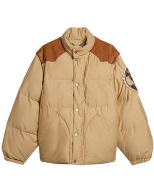 Golden Goose Detachable Sleeve Padded Bomber Jacket - Natural