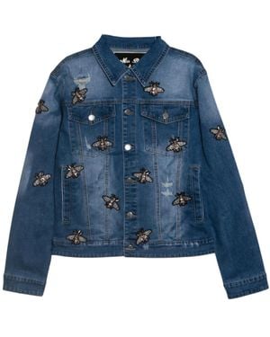 MIA Denim Bee Patches Jacket - Blue