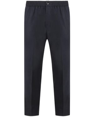 Ami Paris Cropped Tailored Trousers - Blue