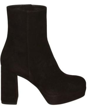 Gianvito Rossi Holly Square Toe Platform Boots - Black