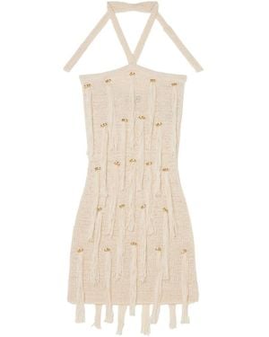 Alanui Cape Jasmine Mini Dress - Natural