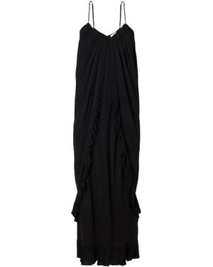 Zimmermann Floating Draped Jersey Maxi Dress - Black