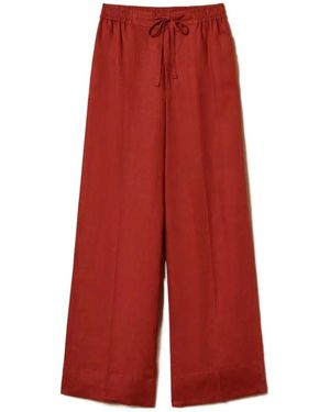 Twinset Drawstring Wide-Leg Trousers - Red