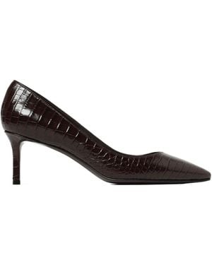 Jimmy Choo 60 Romy Embossed Court Shoes - Brown
