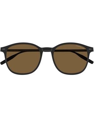 Montblanc Eyewear Oval Frame Sunglasses - Multicolour