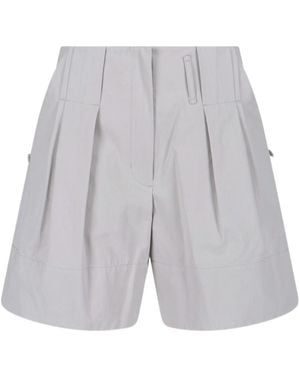 Low Classic Pleated Tailored Shorts - Gray