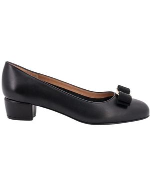 Ferragamo With Heel - Black