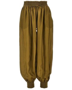 Zimmermann Elastic Waist Harem Trousers - Green