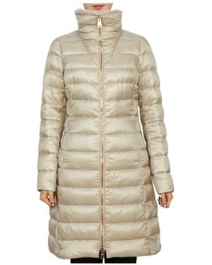 Herno Faux-Fur Collar Coat - Natural