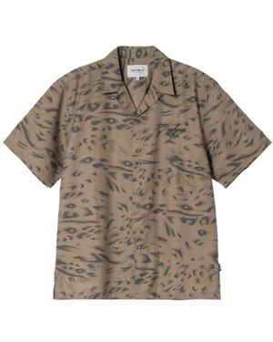 Carhartt Travon Patterned Camp Shirt - Grey