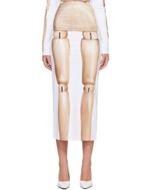 Jean Paul Gaultier Elastic-Waist Skirt - Natural