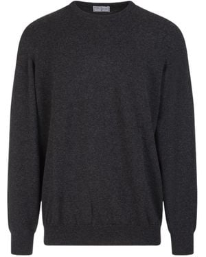 Fedeli Long-Sleeved Crewneck Jumper - Blue