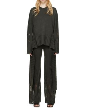Dion Lee Distressed-Effect Cashmere Sweater - Black